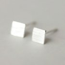 Back to Basic - Ultra Mini Square Earrings Stud in Sterling Silver