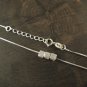 925 Sterling Silver 3 Tiny Cubes Necklace - Little Handmade Silver Cubes