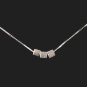 925 Sterling Silver 3 Tiny Cubes Necklace - Little Handmade Silver Cubes