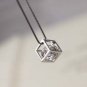 925 Sterling Silver "Cubic in Cube" Elegant Necklace - Birthday/Christmas/Bridesmaid Gift