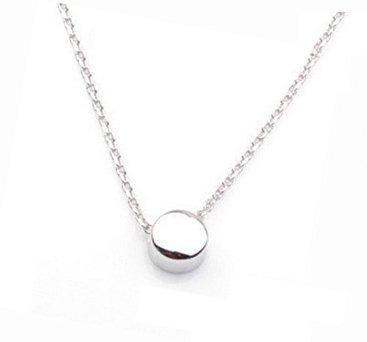 925 Sterling Silver Tiny Dot Small Circle Necklace - Birthday/Christmas/Bridesmaid Gift