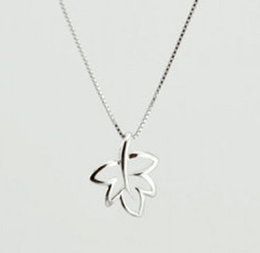 925 Sterling Silver Leaf Necklace Fall Jewlery - Birthday/Christmas/Bridesmaid Gift