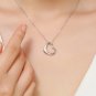 925 Sterling Silver Floating Heart Necklace - Birthday/Christmas/Bridesmaid Gift