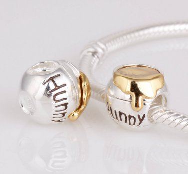 925 Sterling Silver Hunny Jar Charm - fits European Beads Bracelets