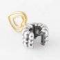 925 Sterling Silver Gold Heart Pendant Clip - fits European Beads Bracelets
