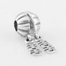 Sterling Silver Chinese Double Happiness Pendant - fits European Beads Bracelets