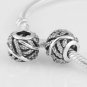 925 Sterling Silver Pave Feather Charm - fits European Beads Bracelets