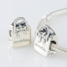 925 Sterling Silver Shopping Bag Charm - fits European Beads Bracelets