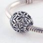 925 Sterling Silver Openwork Flower Charm - fits European Beads Bracelets