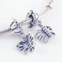 925 Sterling Silver Friends Forever Butterfly Pendant Charm - fits European Beads Bracelets