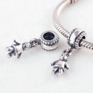 925 Sterling Silver Boy Dangle Pendant - fits European Beads Bracelets