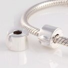 925 Sterling Silver Plain Clip Charm - fits European Beads Bracelets
