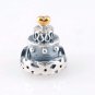 925 Sterling Silver Celebration Cake Charm - fits European Beads Bracelets