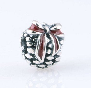 925 Sterling Silver Pine Cone Charm - fits European Beads Bracelets