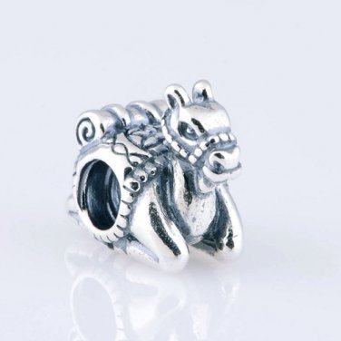925 Sterling Silver Camel Animal Charm - fits European Beads Bracelets