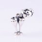 925 Sterling Silver Champagne Glasses CHEERS! Pendant Charm - fits All European DIY Bead Bracelets