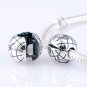925 Sterling Silver Globe Clip Bead - fits European Beads Bracelets