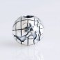 925 Sterling Silver Globe Clip Bead - fits European Beads Bracelets