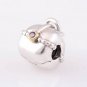 925 Sterling Silver Sparkling Tote Purse Clip Bead - fits European Beads Bracelets