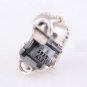 925 Sterling Silver Sparkling Tote Purse Clip Bead - fits European Beads Bracelets