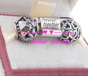 925 Sterling Silver FAMILY FOREVER Charm Beads Gift Set - fits European Beads Bracelets
