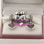 925 Sterling Silver LOVEY DOVEY BIRDS Charm Beads Gift Set - fits European Beads Bracelets