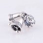 925 Sterling Silver Silver Bells Dangle Charm Bead - fits European Beads Bracelets