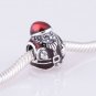 Sterling Silver St. Nick Father Christmas Charm - fits European Beads Bracelets