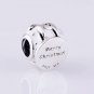 925 Sterling Silver Snow Globe Charm Bead - fits European Beads Bracelets