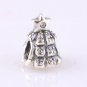 Sterling Silver Pave Christmas Tree of Lights Charm - fits European Beads Bracelets