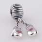 Sterling Silver Mittens Dangle Pendant Charm Bead - fits European Beads Bracelets