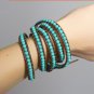 Turquoise Beads - Chan Luu Inspired 5 Wrap Leather Bohemain Boho Beaded Bracelet