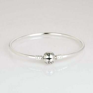925 Sterling Silver Charm Bangle Bracelet - fits European Beads