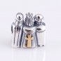 925 Sterling Silver Three Wise King Men Charm - fits European Beads Bracelets