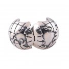 925 Sterling Silver Globe Clip Bead - fits European Beads Bracelets