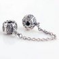 925 Sterling Silver Spiral Circles Safety Chain - fits All European DIY Charm Bead Bracelets