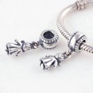925 Sterling Silver Little Girl Dangle Pendant Charm - fits All European DIY Charm Bead Bracelets