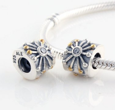 925 Sterling Silver Northern Star Charm - fits European Beads Bracelets