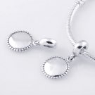 925 Sterling Silver Engravable Icon Dangle Charm - for European Beads Bracelets