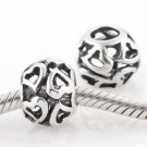 925 Sterling Silver Ball of Hearts Charm - fits European Beads Bracelets
