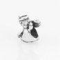925 Sterling Silver Little Dancing Angel Girl Charm - fits All European DIY Charm Bead Bracelets