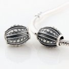 Sterling Silver Nostalgic Romance Pattern Charm - fits European Beads Bracelets