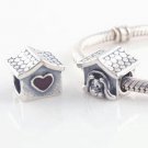 925 Sterling Silver Dog House Kennel Charm - fits European Beads Bracelets