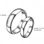 Set of Tungsten Carbide Shiny Finish Classic Traditional Couple Wedding Ring Band
