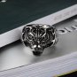 Mens Stainless Steel Fierce Tiger Head Cast Ring Band Biker Style