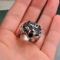Mens Stainless Steel Fierce Tiger Head Cast Ring Band Biker Style