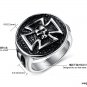 Stainless Steel Skull Design Celtic Cross Cast Men's Ring Biker Style