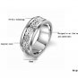 Tungsten Carbide Silver Celtic Pattern Inlay Men's Ring Wedding Band