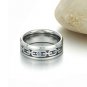 Tungsten Carbide Silver Chain Links Men's Ring Wedding Engagement Band Comfort Fit