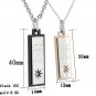 Titanium Stainless Steel "Give Me Promise To My Love" Matching Couple Pendant Necklace Set